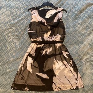 EXPRESS Black and White Floral Mini Dress